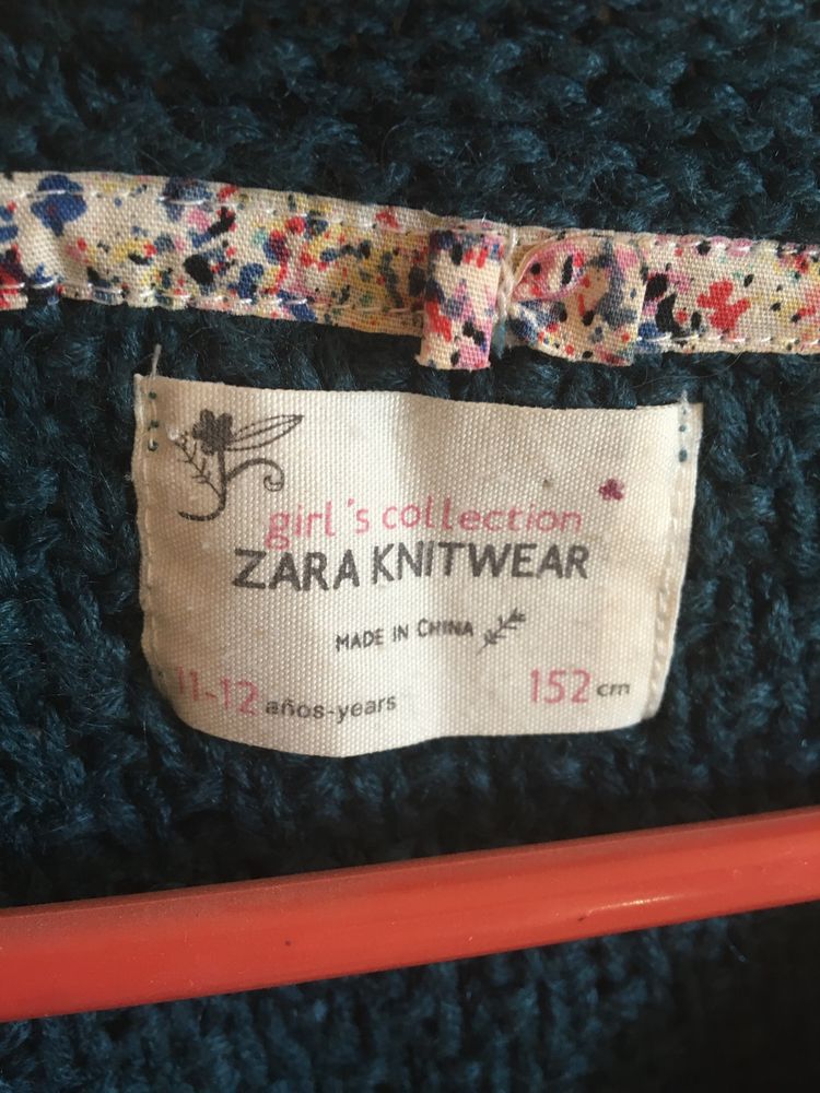 Jerseu/cardigan Zara S, turcoaz si bej