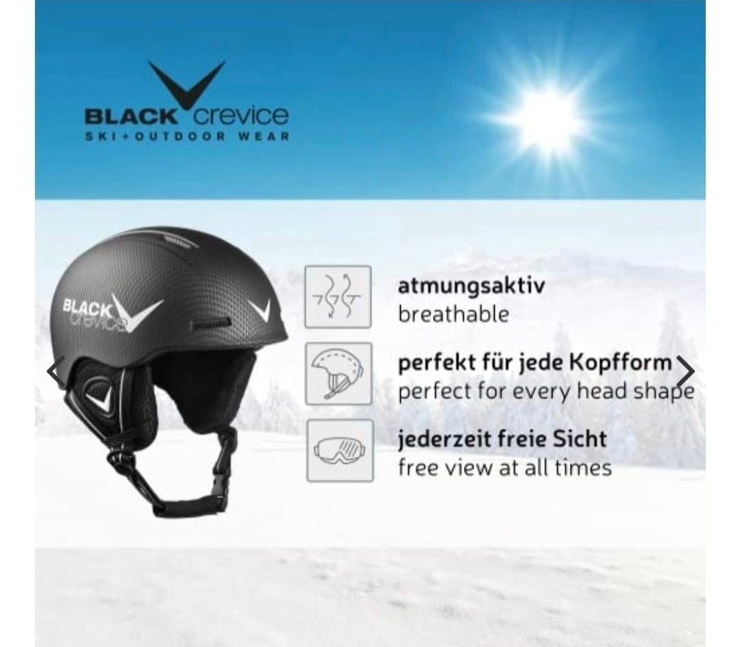 Casca ski /snowboard Black Crevice alb mat 52-54 M