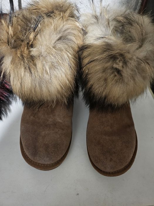 Ботуши естествена кожа и пух