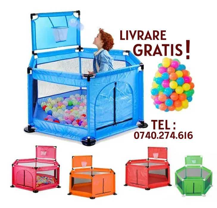 Loc de joaca Tarc Hexagonal cu bile Bebelusi Copii Bebe LIVRARE GRATIS