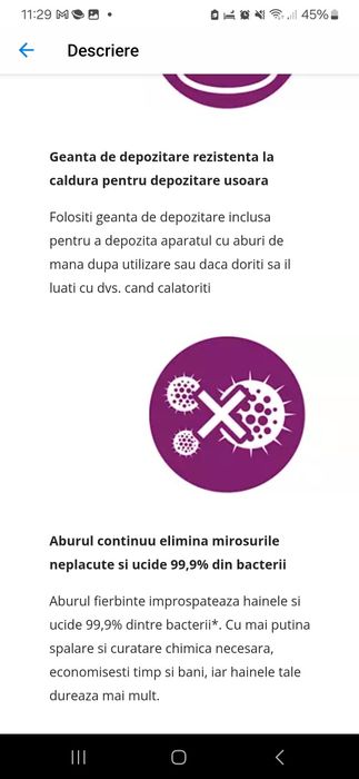 Fier de călcat vertical Philips, nou