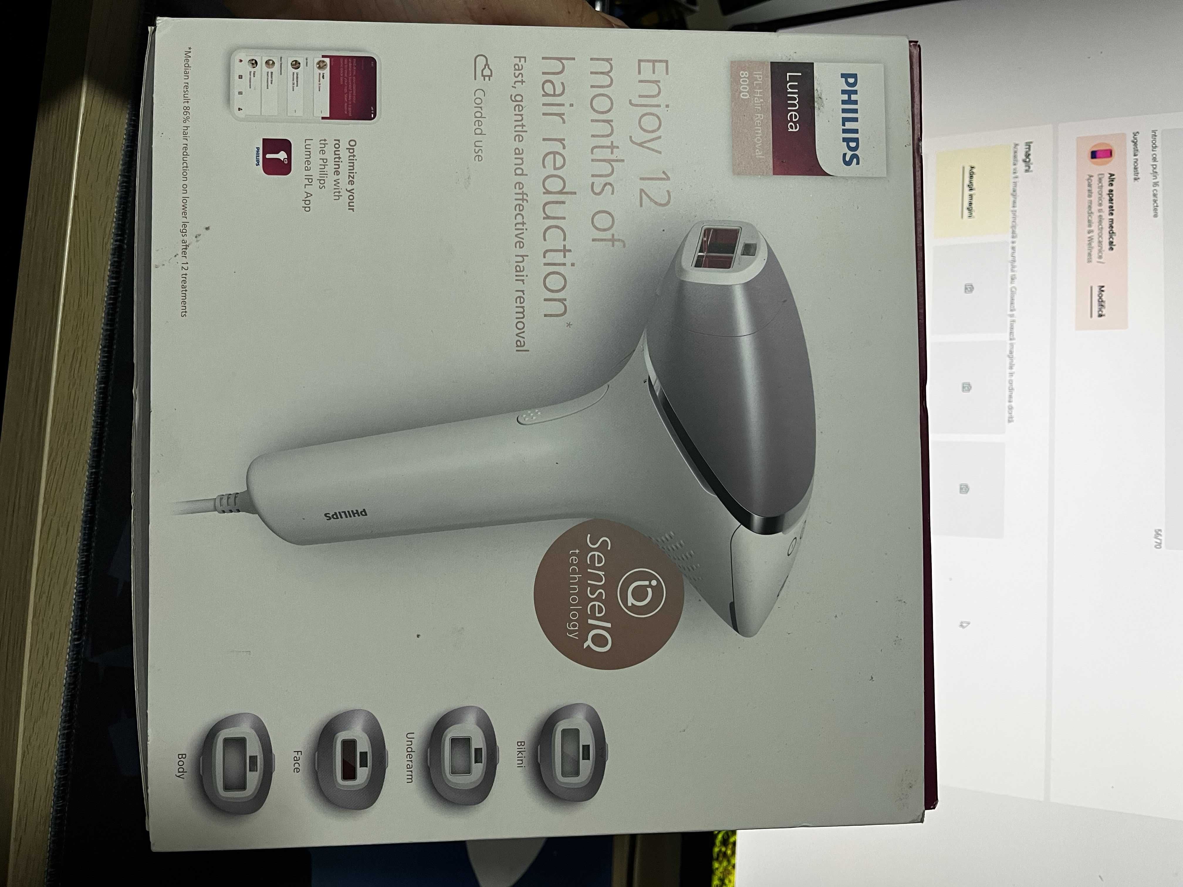Aparat de epical philips lumea ipl 8000 inca in garantie