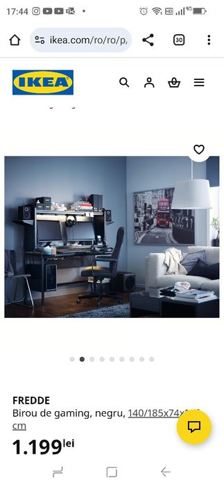 Birou gaming Fredde ikea