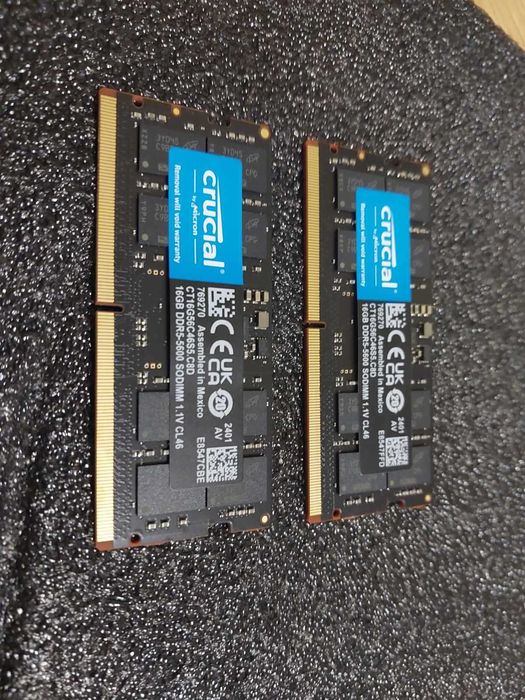 32GB 5600MT/s CL46 - Crucial DDR5 (SO-DIMM - за лаптоп)