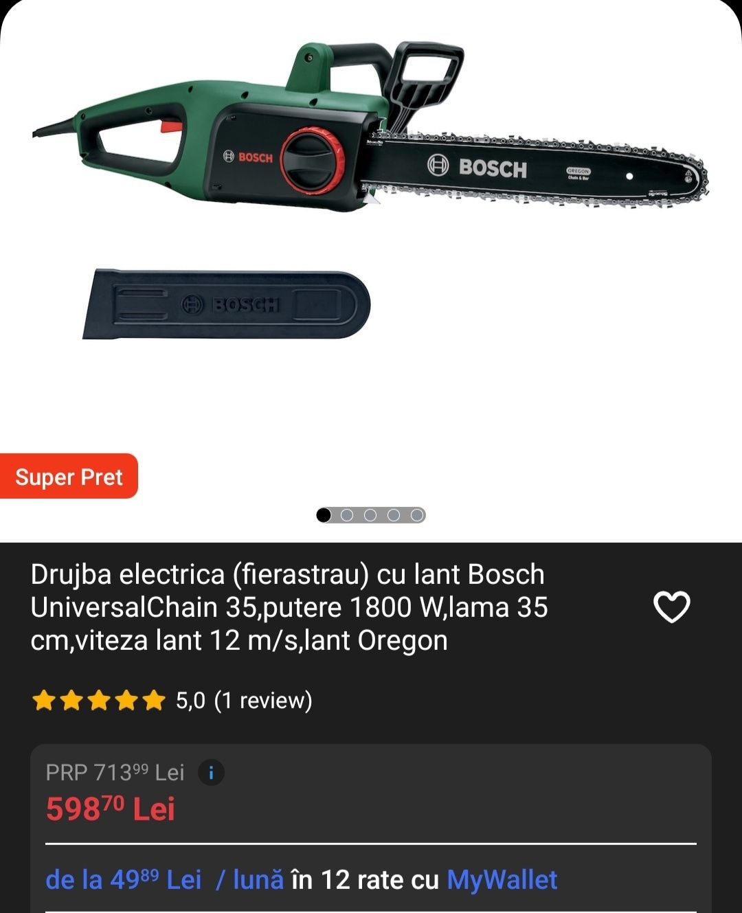 Drujba,motofierastrau pe benzina / Drujba electrica Bosch