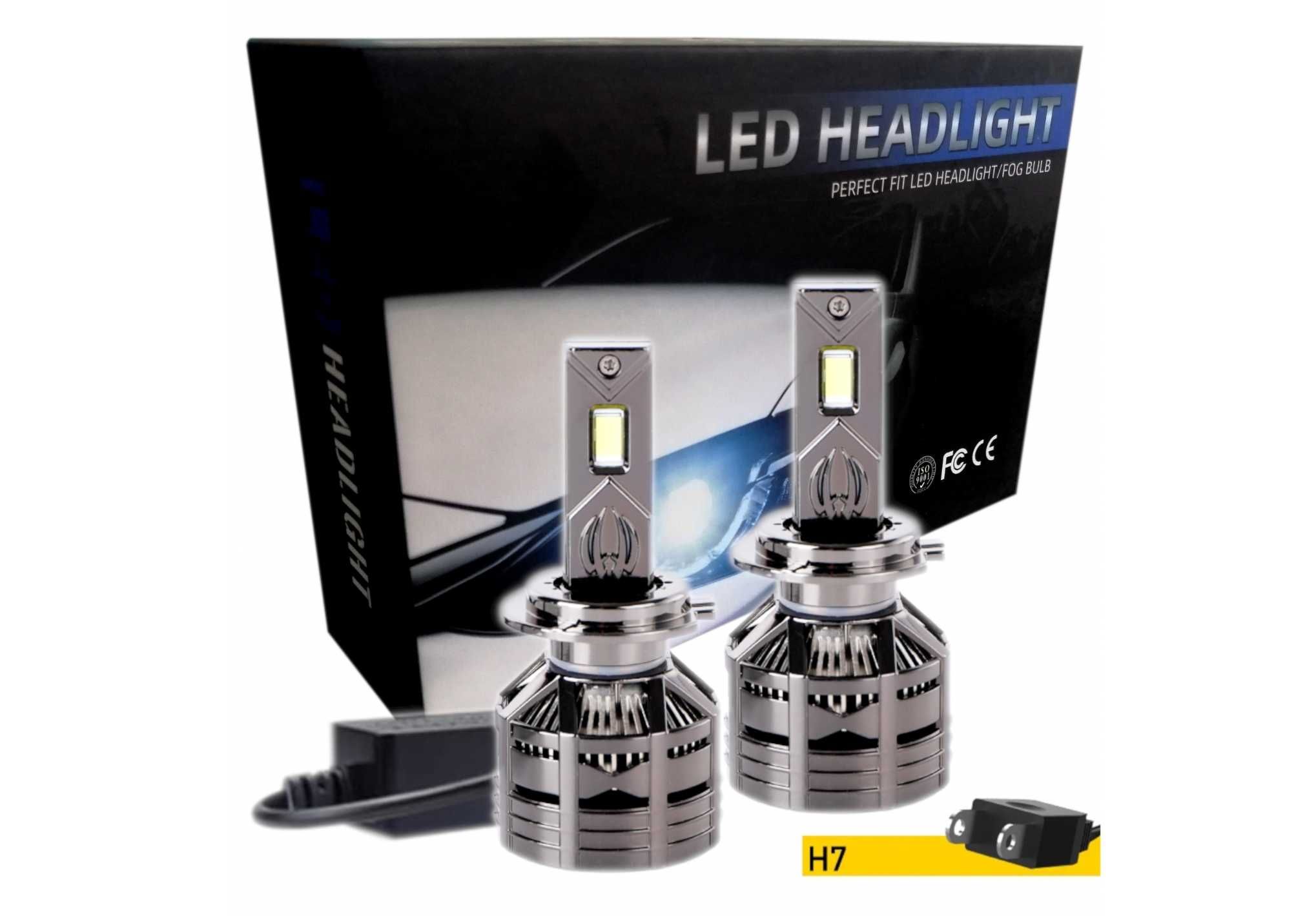 Комплект LED крушки H7 240W 24000lm за фарове Canbus без грешки - Бели