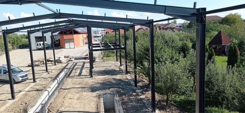 Vand hale metalice cu proiect si montaj la cheie de 800mp 400mp