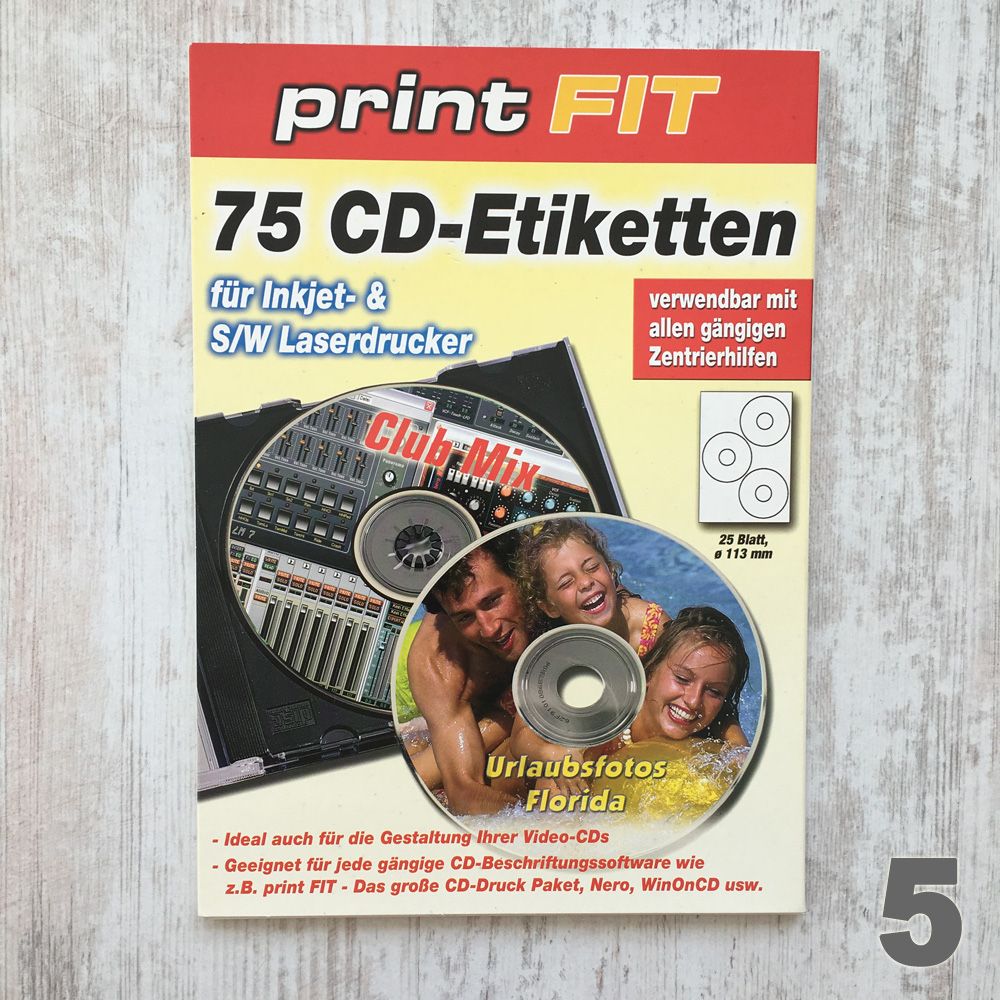 самозалепващи етикети, етикети за CD DVD дискове