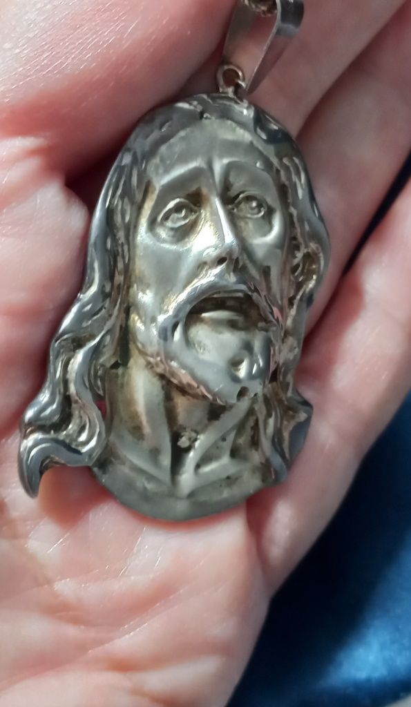Icoană pandantiv Iisus argint