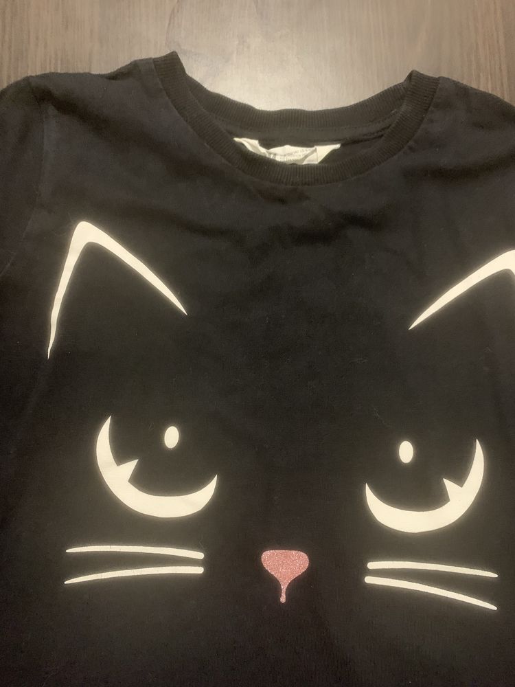 Bluza cu pisicuta H&M 8-10 ani