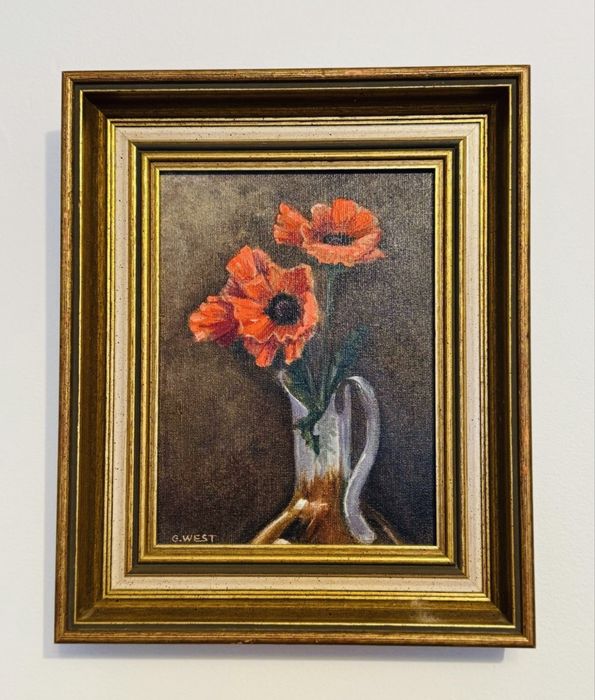 Maci în Lumină Caldă” – pictură originală în ulei, semnată G. West