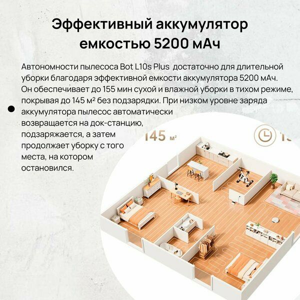 Робот-пылесос Dreame L10s Plus, для влажной и сухой уборки, белый