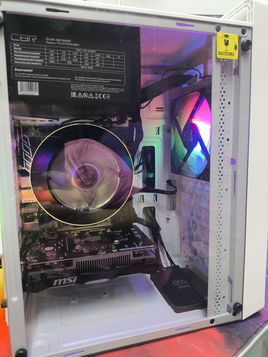 Игровой ПК(компьютер) Intel 8100/DDR4 8Gb/1650GTX/m2/SSD/500w/win 10.