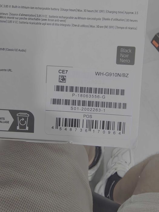 Casti Gaming SONY INZONE H9 II WH-G910NB, Noise cancelling