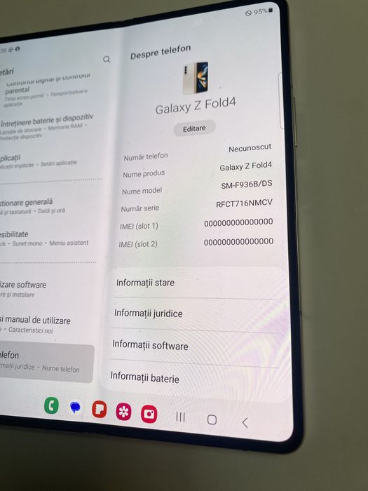 Samsung Z Fold 4 Demo, nou impecabil, ca tableta sau se poate face