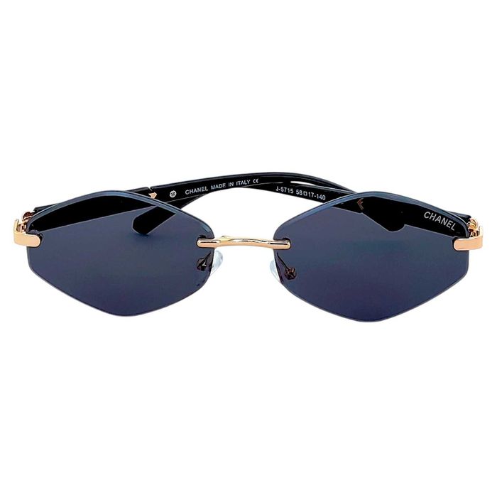 Chanel дамски изчистени слънчеви очила 2026 с ромбоидни стъкла