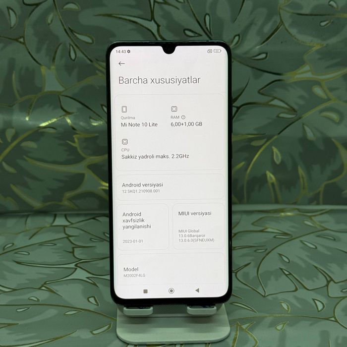 Xiaomi note 10 lite sotiladi dastavka bor