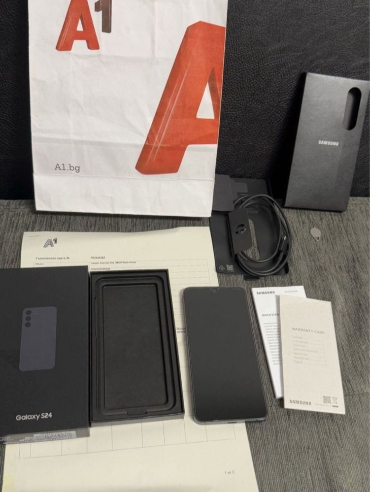 KATO HOB 128GB Samsung S24 Гаранция A1 2026 г. Onyx Black / Черен