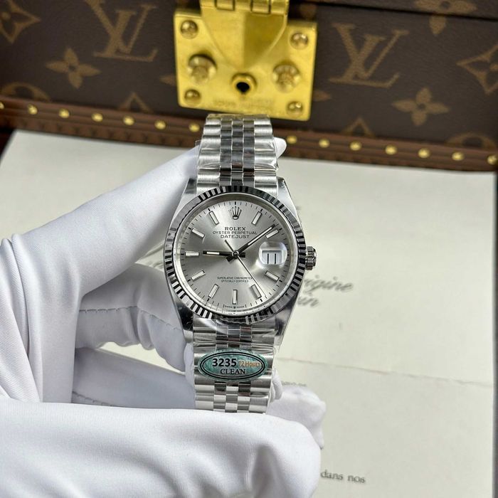 rolex datejust 36mm сребро/4