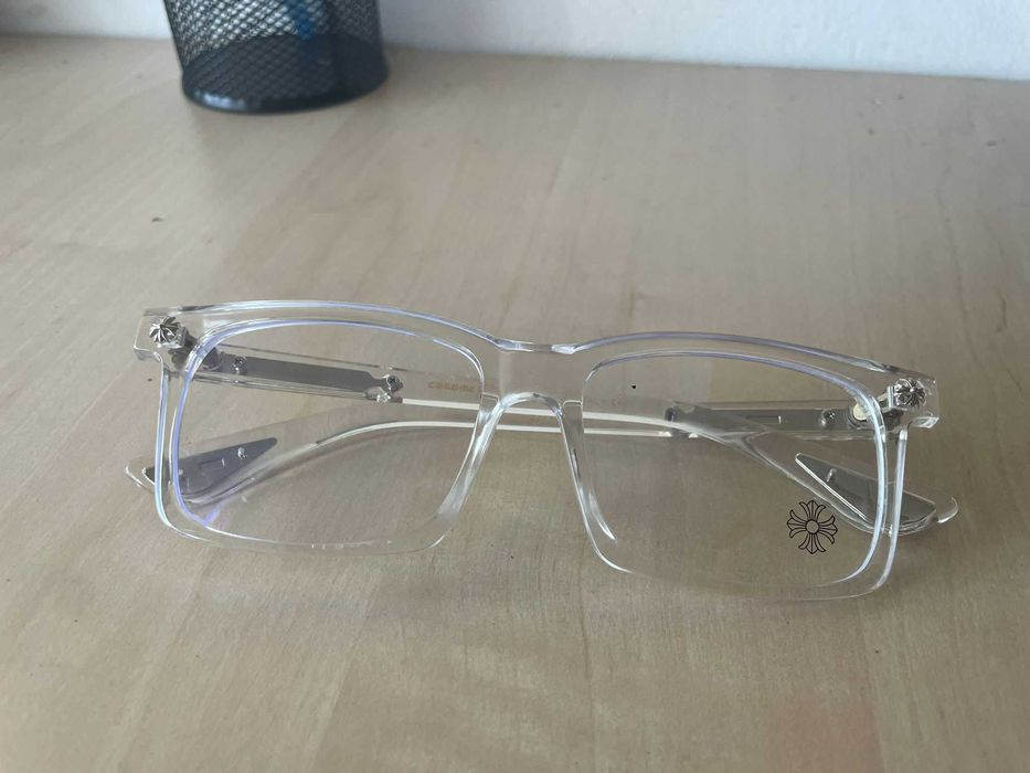 ochelari anti blue ligt Chrome Hearts, albi transparenti