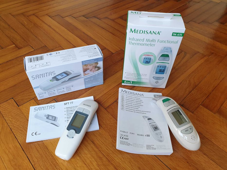 Termometru infrarosu digital 6in1, doua modele Sanitas sau Medisana