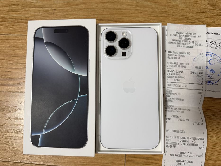 iPhone 16 Pro Max WHITE 512 GB Официален. Гаранция!