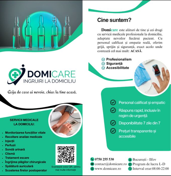 DomiCare - Ingrijiri medicale la domiciliu  Bucuresti - Ilfov