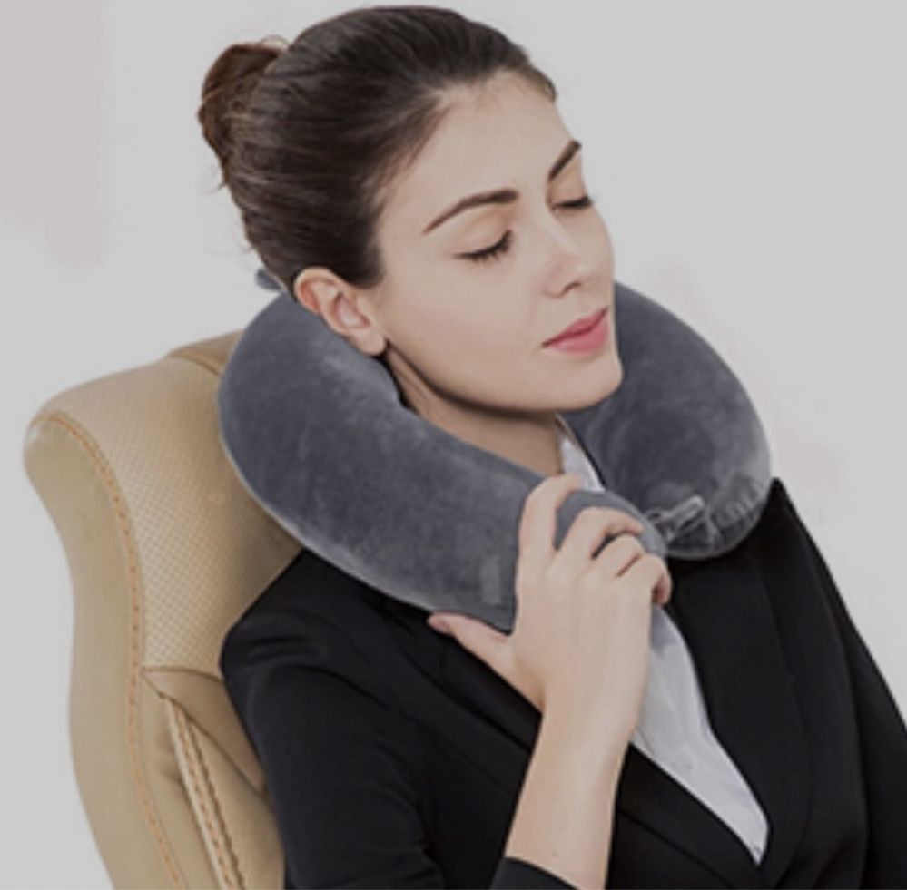 Възглавница за врат удобна за пътуване в самолет автомобил мемори пяна