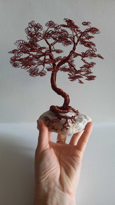 Copacel handmade din fir de Cupru