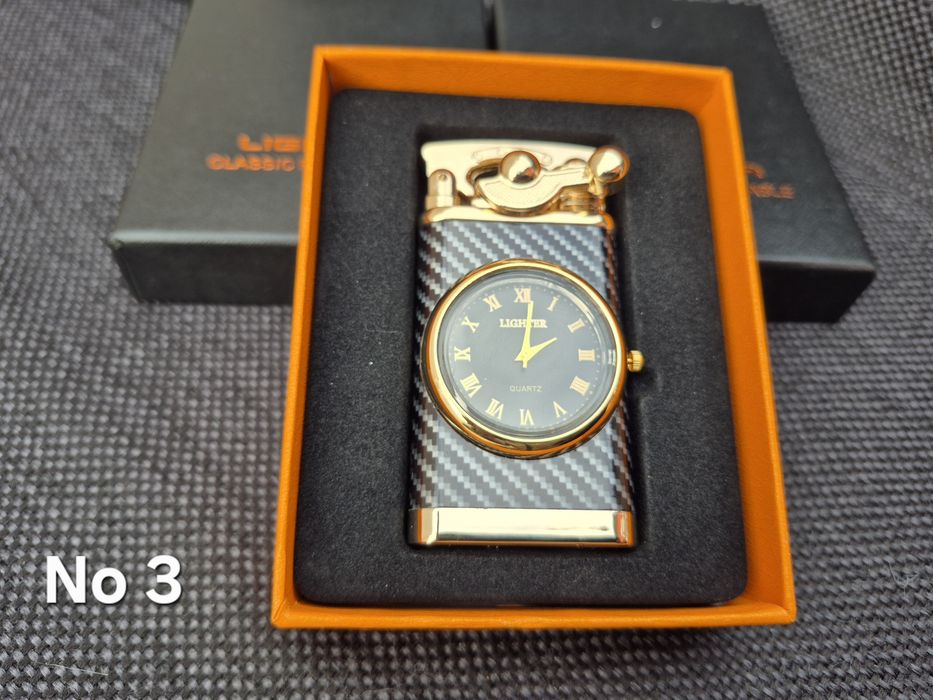 Запалка с часовник в подаръчна кутия,6 цвята
