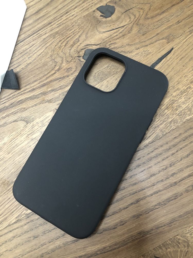 QDOS TOUCH Soft Silicone Microfibre Black Case Cover iPhone 12 Pro Max