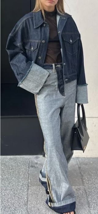 Oversized дънково яке ZARA