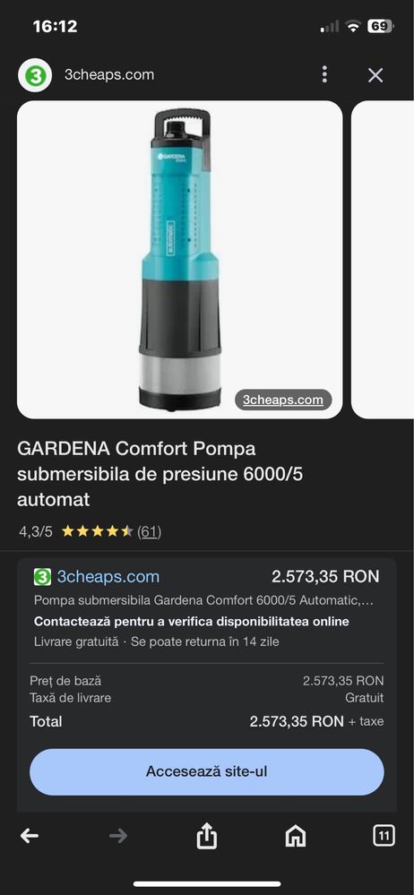 pompa sumersibila dardena automata