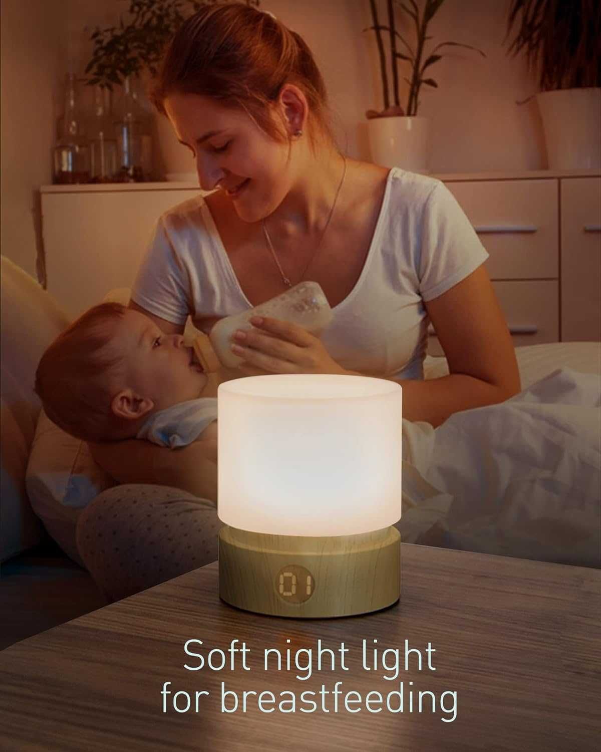 Детска нощна лампа Smilodon, с таймер, LED лампа, димируема