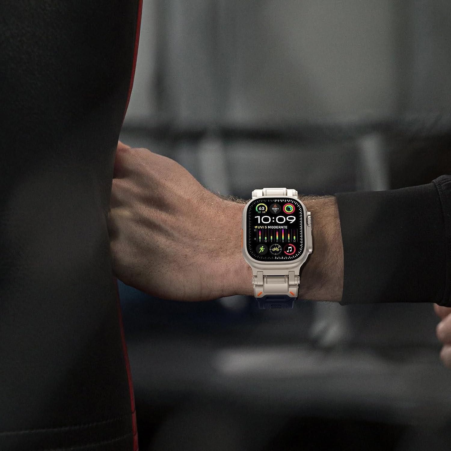 Tech-protect delta pro каишка за apple watch ultra 1/2 - blue/titanium