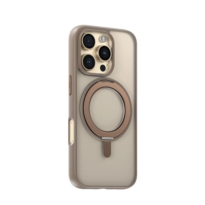 Blueo skin friendly magnetic case with 360 rotatable stand iphone 16 p