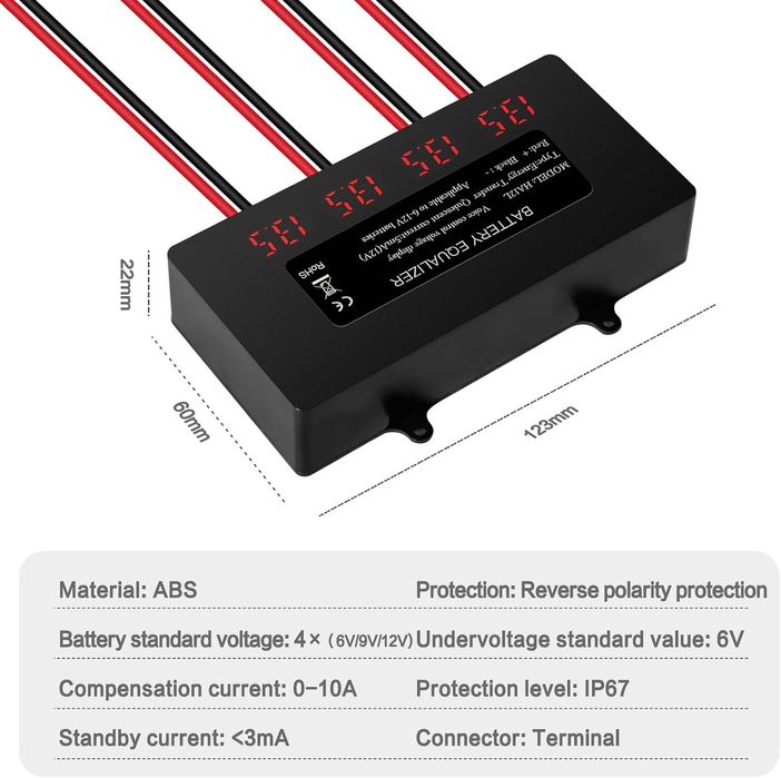 Egalizator inteligent de tensiune Ailao 48V Battery Balancer digital
