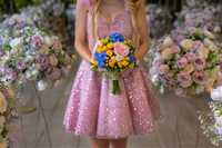 Rochie roz stil prințesă