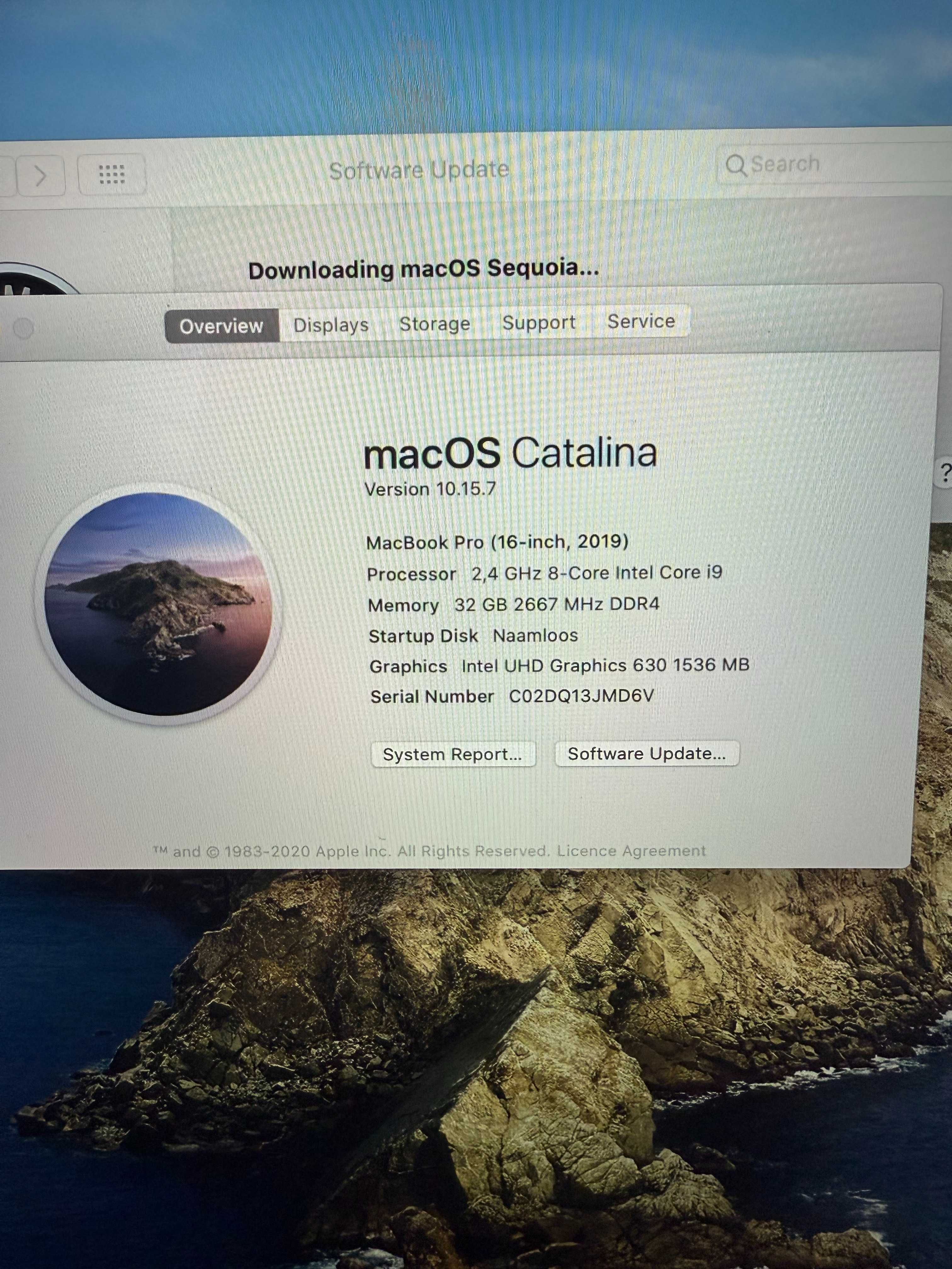 Apple MacBook pro 16", 2019, silver