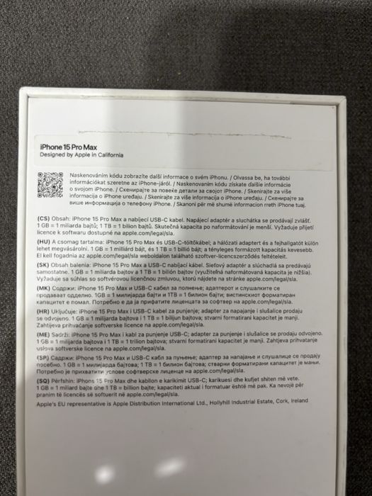 iPhone 15 Pro Max - 256 GB, White/Alb, stare impecabila