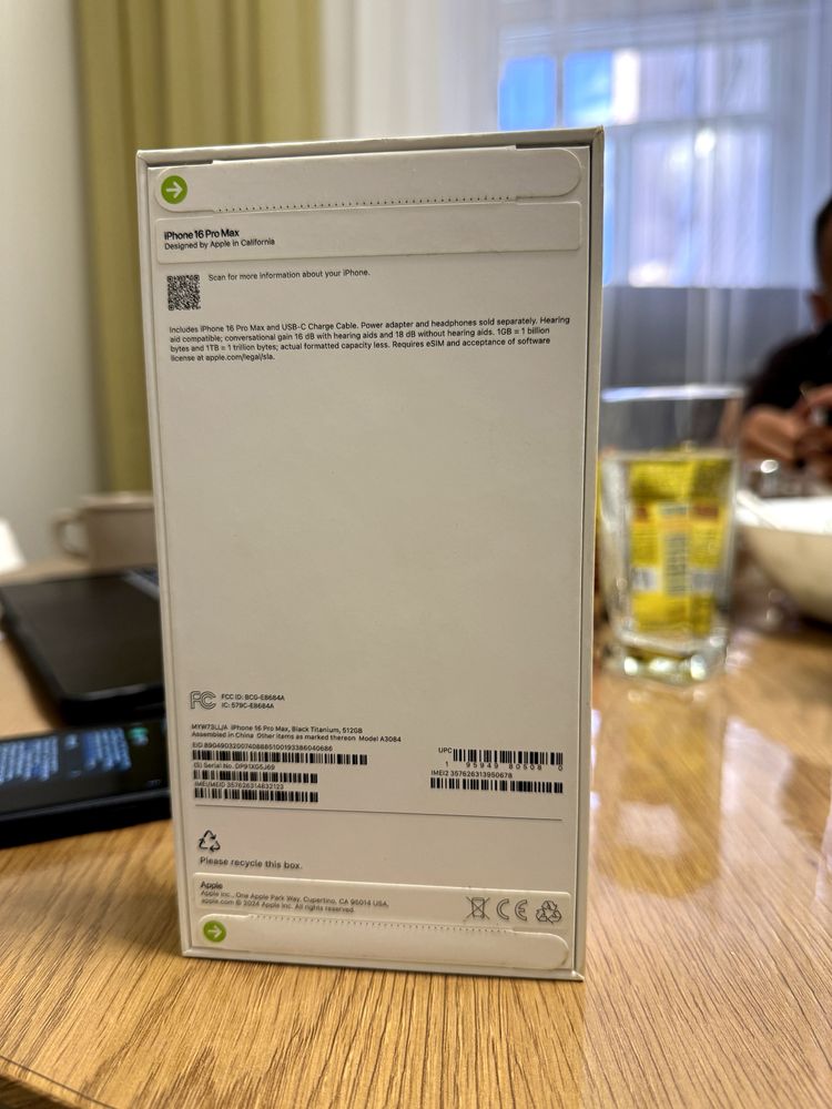 iPhone 16 Pro Max • 512GB • Black Titanium Абсолютно новый.