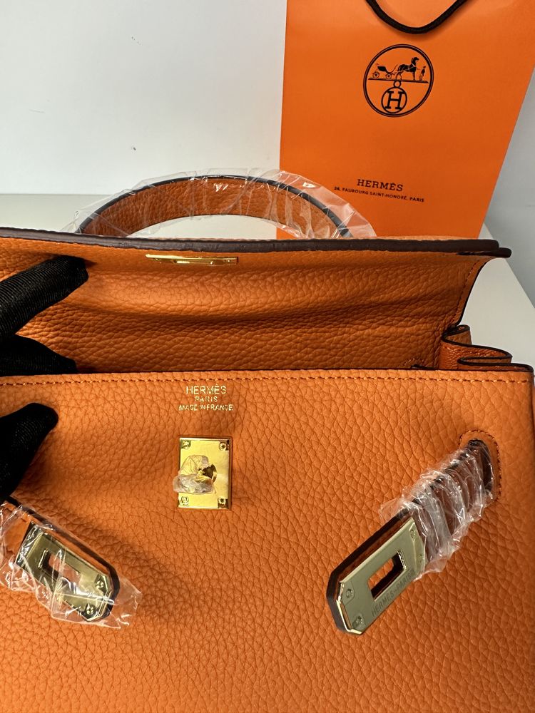 Geanta de lux HERMES Kelly 25 cm piele naturala 100% cadou