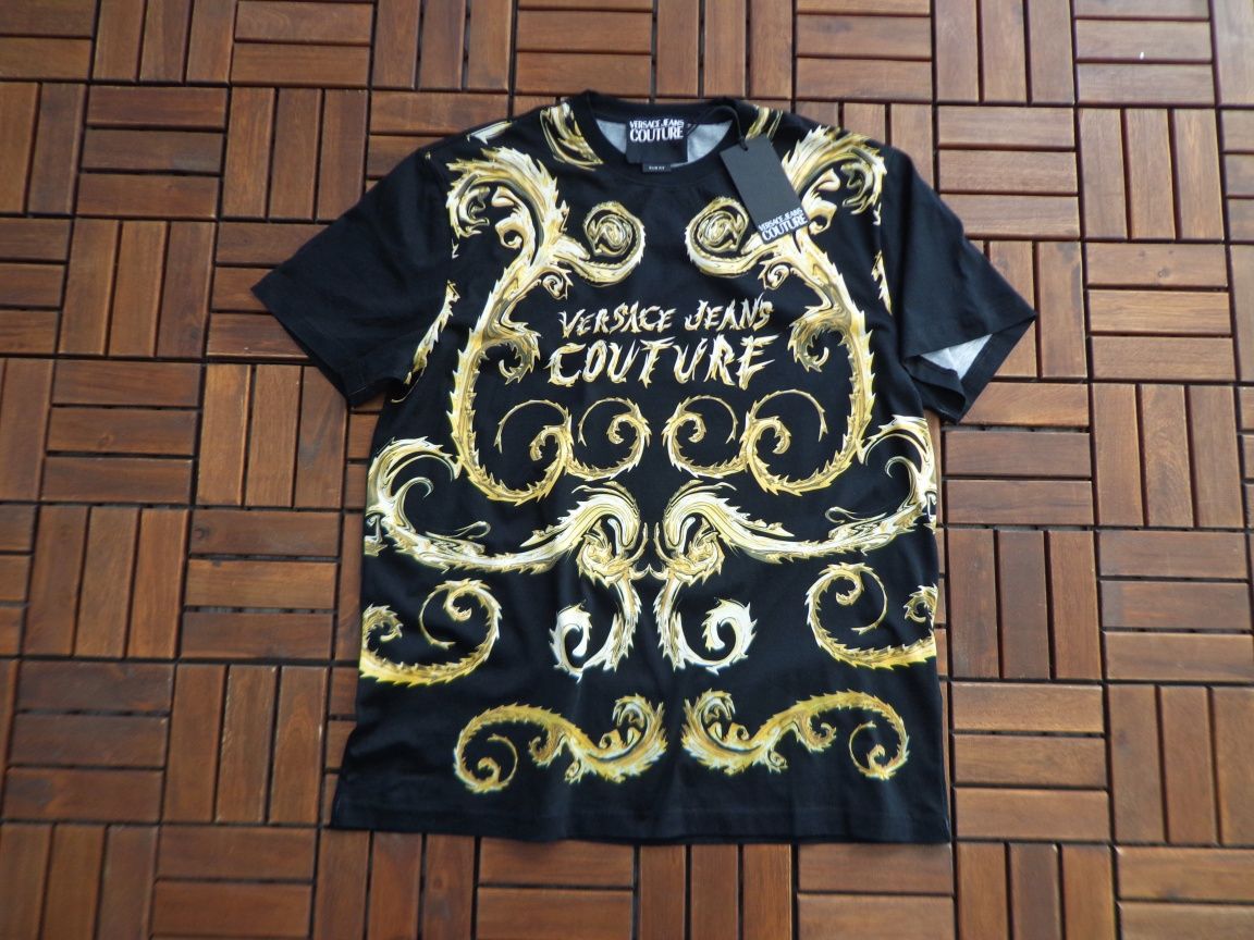 Мъжка тениска Versace Jeans Couture Black T-shirt with logo