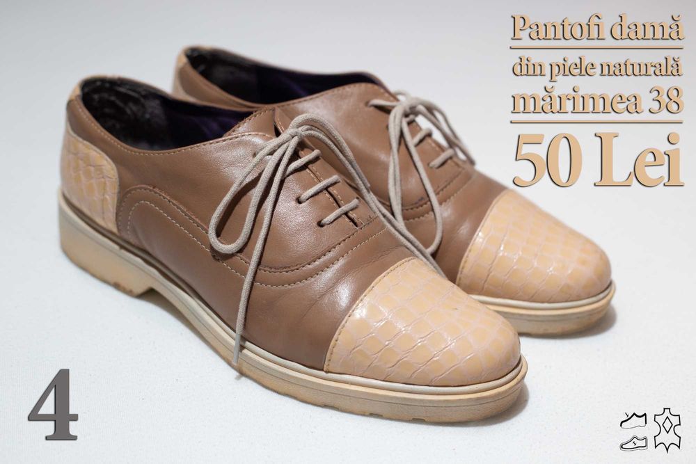 Pantofi de dama din piele naturala