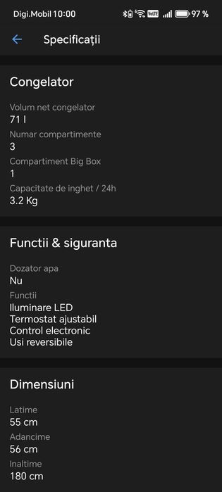 Combina frigorifica Heinner