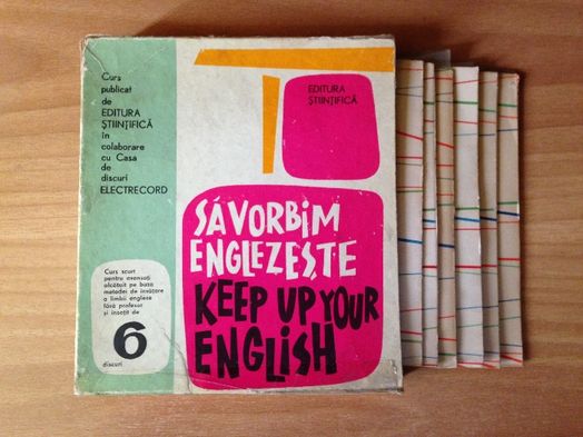 "Sa vorbim englezeste / Keep Up Your English", Carte+ 6 discuri vinil