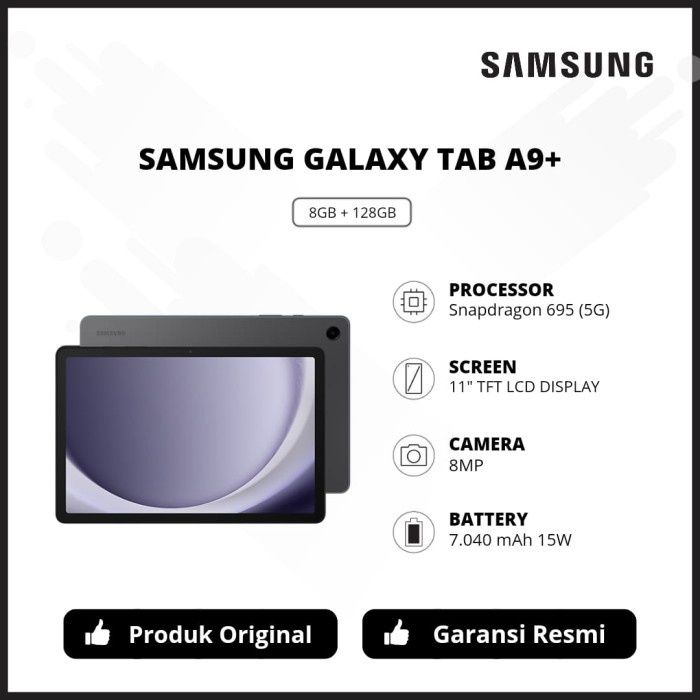 Samsung Tab A9+  1yil servic garantiya
