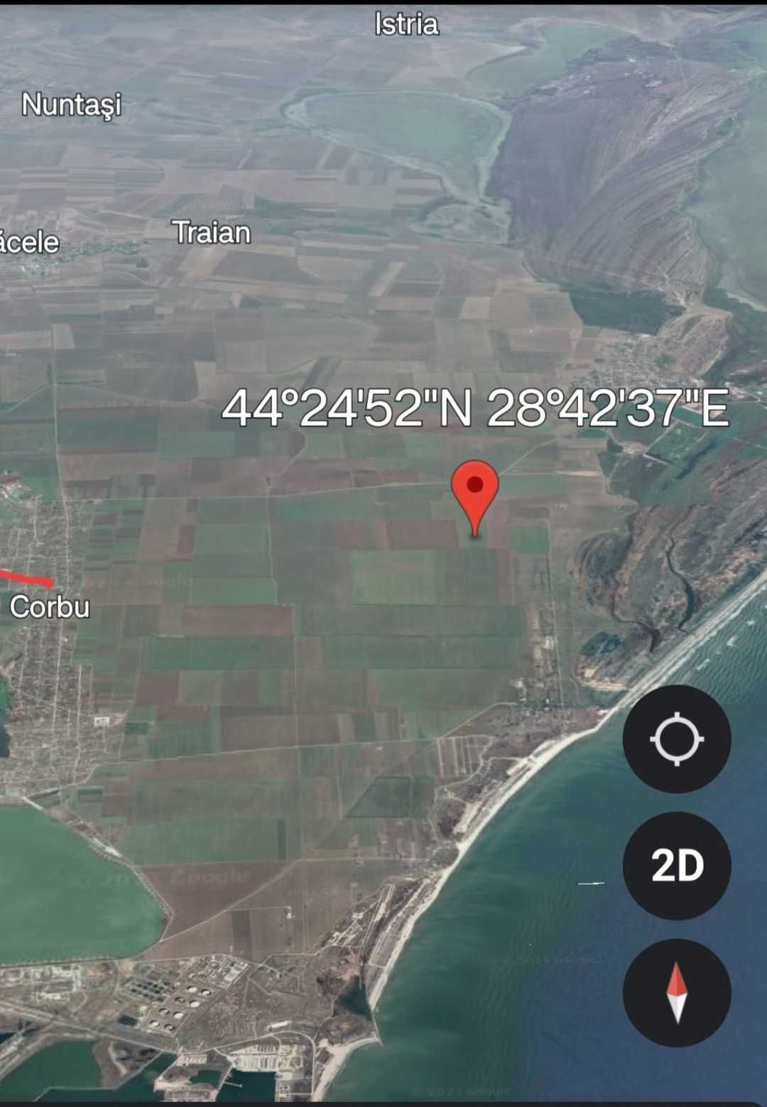 Proprietar loturi intravilan Corbu,Constanța,vedere la mare si in rate