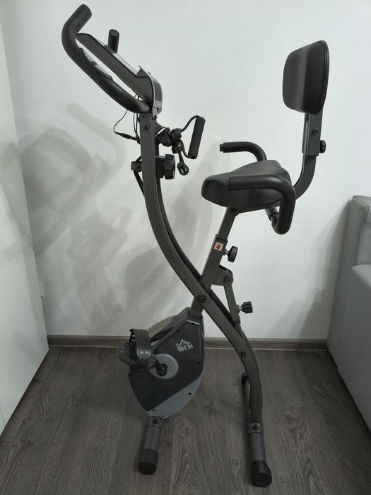 HOMCOM Bicicletă fitness pliabilă 8 niveluri