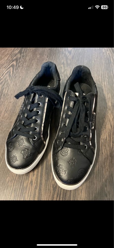 Adidasi guess piele neagra